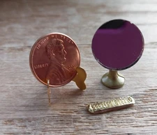 Miniature Dollhouse  1" or 1/2" scale Shaving Mirror and comb