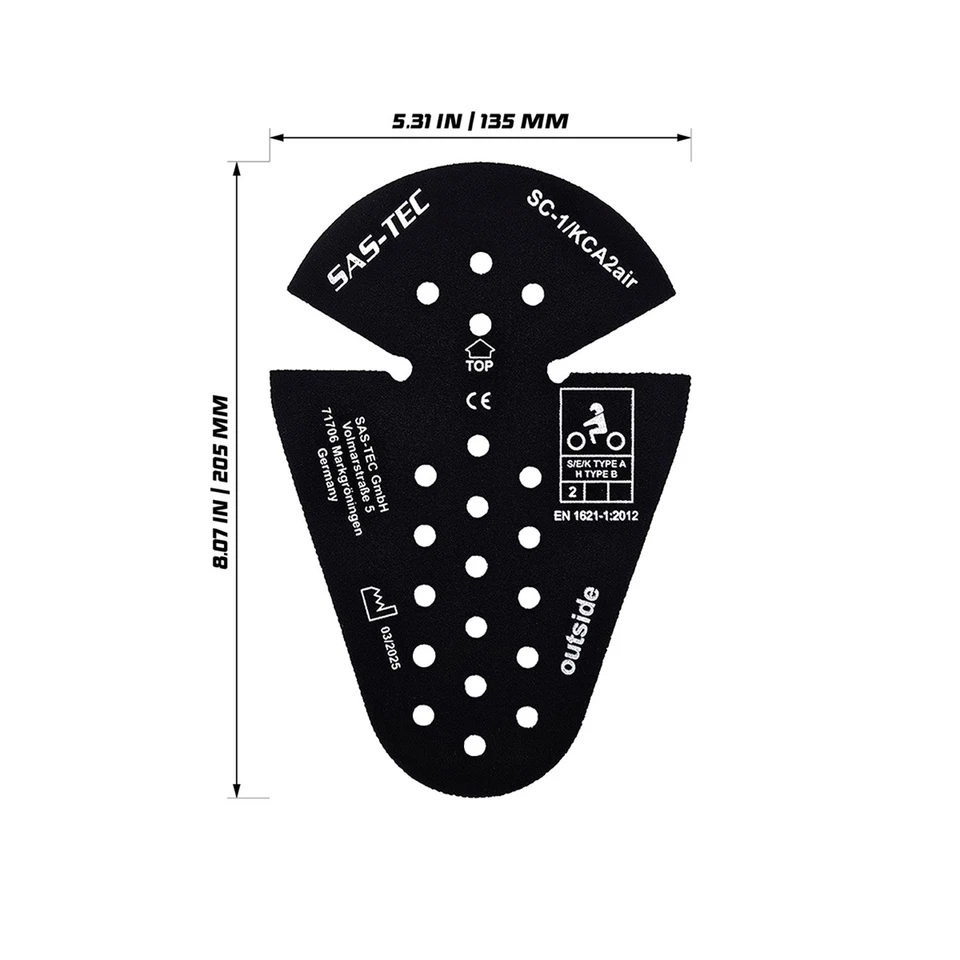 Armadura articulada delgada SAS-TEC SC-1/KCA2 CE nivel 2 con cortes flexibles laterales | Goodrevs Foto 3 de 4