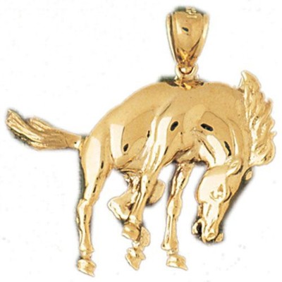 Wild Horse Charm Pendant 14k Gold (6.3 Grams)
