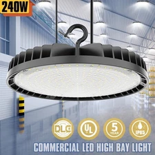 240W UFO LED High Bay Light 36000 Lumens Dimmable Warehouse Work Shop Lighting