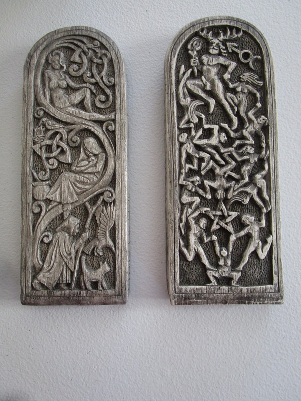 TWO Dryad Designs wall plaques, Goddess and God, Pagan Wiccan Witch