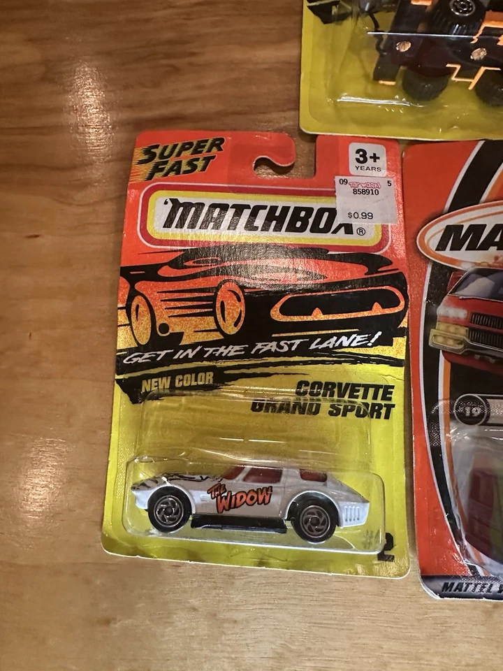 Lot of 5 MATCHBOX Die Cast Cars & Trucks NEW Corvette, GMC Wrecker, Tractor + - Image 2 of 4