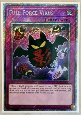 Yugioh! 1x Full Force Virus RA03-EN267 Platinum Secret Rare 1st Ed NM