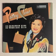 Patsy Cline – 12 Greatest Hits CD, Album 1988 MCA Records – MCAD-12