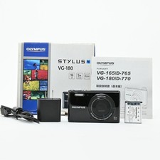 Olympus Stylus VG-180 Black Compact Digital Camera 16MP 5x Zoom Tested Japan