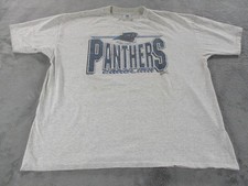 Vintage Panthers Carolina T Shirt Gray Short Sleeve Belton XL Made USA FLAW