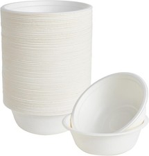 150 Pack 12oz Paper Bowls Disposable Heavy-Duty Biodegradable Compostable Bowls