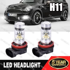 For Mini Cooper R55 R56 R57 R59 R61 H11 White LED Fit  Fog Light Bulbs A++