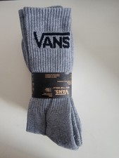 VANS Socks Large 3 Pairs Classic Logo Off The Wall High Crew Socks Size 9.5-13