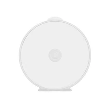 Maxtek 50 Pack Clear Transparent Round Clamshell CD DVD Case, with Lock