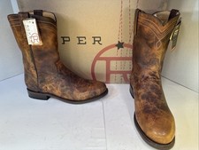 ROPER Men?s Roderick Tan Brown Cowboy Boots 11 D NEW W BOX