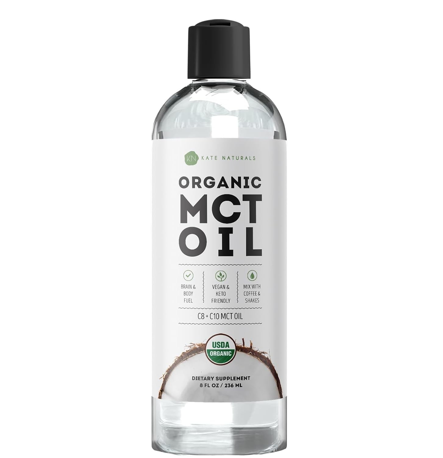 For Coffee. Pure Coconut Mct C8 And C10 Oil (8oz, Organic, U