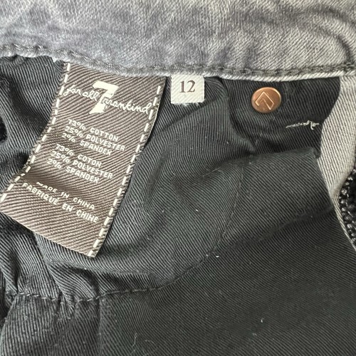 7 For All Mankind Jeans Girls 12 Blue Josefina Skinny Boyfriend Distressed 25x23 - Picture 3 of 12