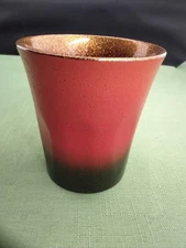 Yoshida Kasho Kobo Sky Red Keyaki (medium) Lacquer Free Cup