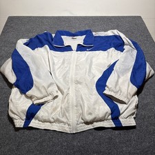 90's Nike Vintage Nylon Jacket Blue And White Size 2XL