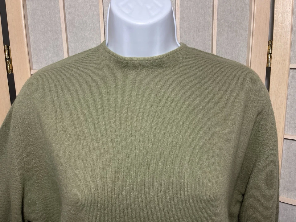 Suéter Vintage Años 60 Minklam Por Darlene Verde Oliva Angora Lana de Cordero Visón Angora Foto 3 de 4