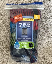Hanes Boxer Briefs 6 Pack Boys L Large 12-14 Tagless New Open