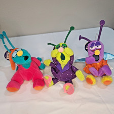 VTG Silly Slammers Beanbag Plush set of 3 Sleepy Bug slams 248,249,250 Tucker