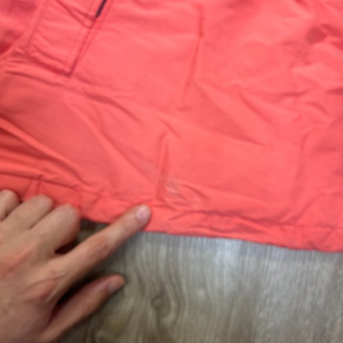Pullover Anorak De Colección Patagonia Para Hombre Rosa Rojo Salmón Grande Nylon Algodón A Presión EE. UU. - Imagen 7 de 10