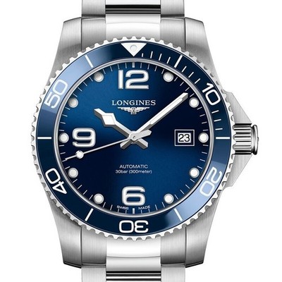 Longines Hydroconquest 43 mm GMT blaues Zifferblatt Automatik Uhr NEU