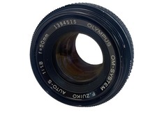 Olympus OM-System Zuiko Auto-S 50mm f/1.8 Manual Focus OM Camera Lens