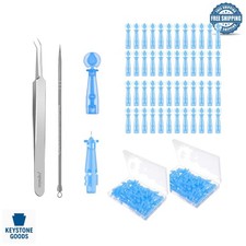 Disposable Pimple  Blackhead Removal Kit - 100 Needles  Tweezers