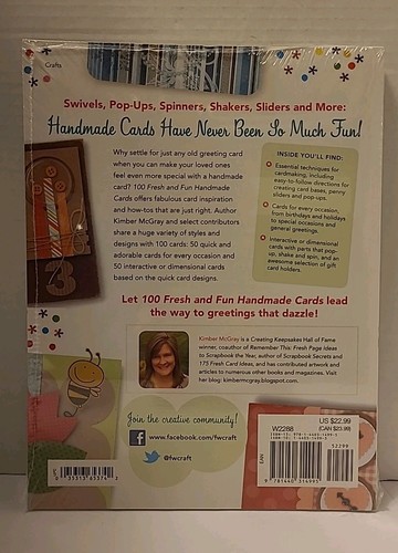 100 Fresh and Fun Handmade Cards Step by Step Mcgray Paperback Sealed NEW - Picture 2 of 4