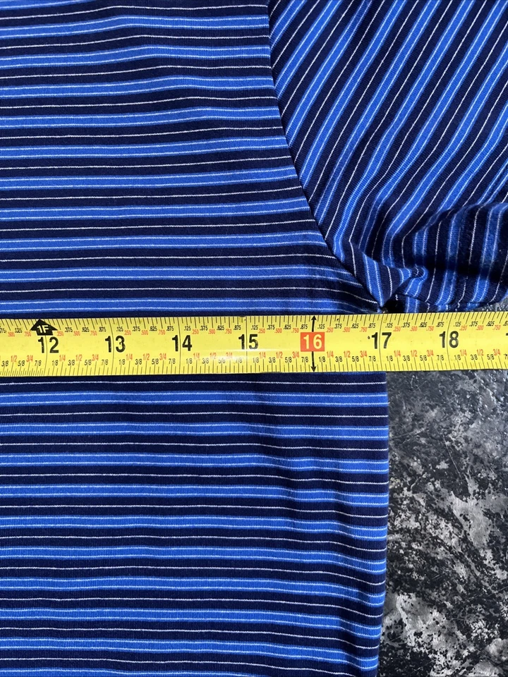 Camiseta Top Calvin Klein Niñas Talla Grande Azul Negro Rayas Elastizada Corta Slv Foto 4 de 4