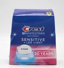 😁CREST 3D Whitestrips Sensitive+LED Light ~ 28 Strips ~ EXP: 09/2025 ~ SEALED