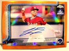 2025 Topps Pro Debut #PD-97 Cody Freeman Base Auto Orange /25