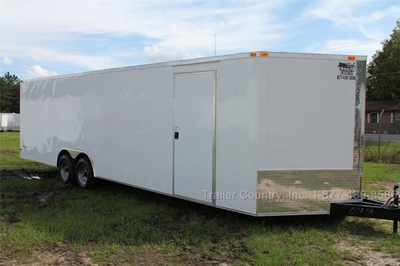 #ad NEW 2026 8.5 X 28 10K V NOSE ENCLOSED RACE CARGO CAR HAULER TRAILER LOADED $8695.00