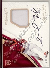 isaiah ford rookie draft auto jersey patch virginia va tech hokies college #/25