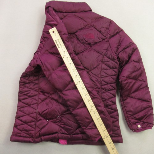 North Face Jacket Girls Medium 10-12 Long Sleeve 550 Lightweight Outdoor Puffer - Picture 9 of 11