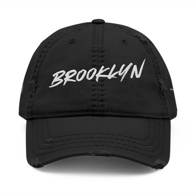 Distressed BROOKLYN Hat Vintage Washed Baseball Cap Urban Streetwear