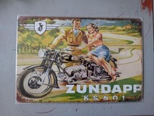 Plaque Métal Décorative 30 cm X 20 cm Motorrad Moto ZUNDAPP