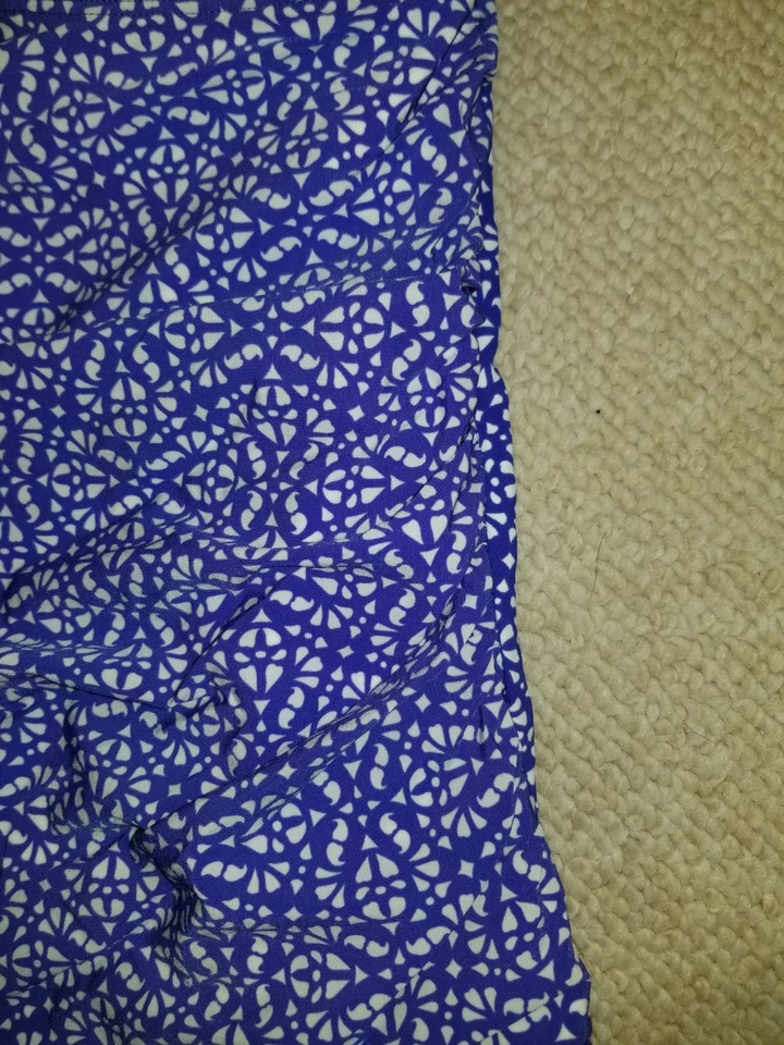 全新带标签女式游泳套装-L.L. BEAN-'Cobalt Geo' 'Slimming' 坦基尼上装衬垫-22W — 第 4/4 张图片