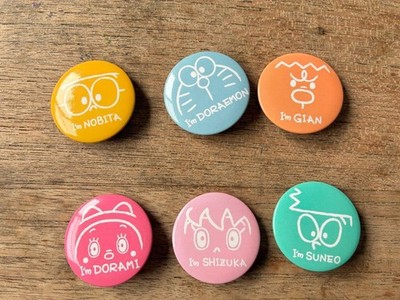 Doraemon Character Can Badge Set Of 6