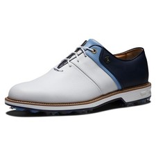 FootJoy Premiere Series Packard 54398 White Blue Navy Men Golf Shoe