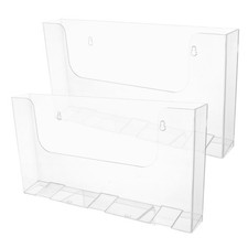 2 Pcs Acrylic Magazine Holder Wall-mounted File Holders Display Stand