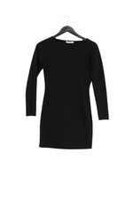 Mango Women's Midi Dress S Black Polyester with Elastane Midi A-Line