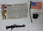 1992 GI JOE FILE CARD/FLAG/BACKPACK/MACHINE GUN FOR GUNG HO V3 ACTION FIGURE