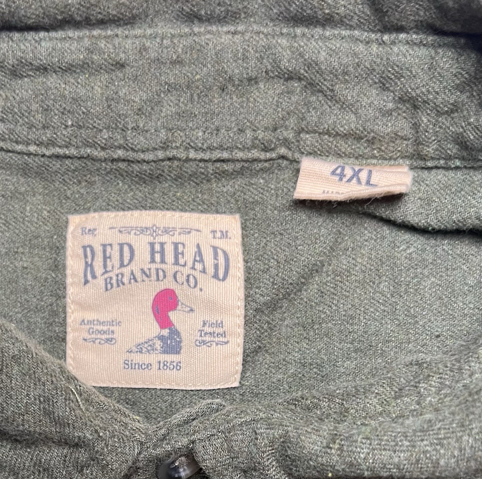 RedHead Cotton Flannel Button Down Work Shirt Men… - image 2