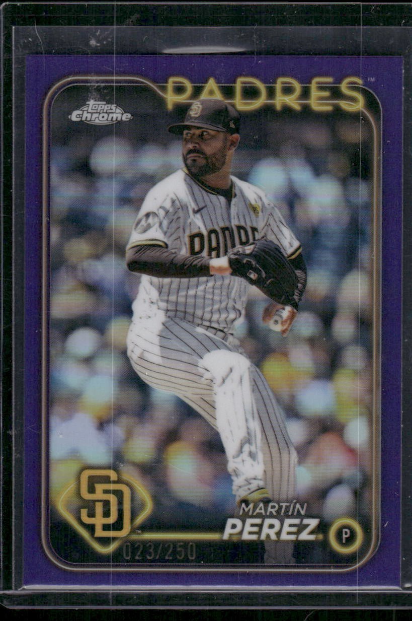 2024 Topps Chrome Update Martin Perez Purple Refractor #/250 Padres