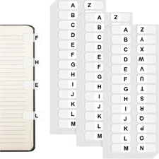 A-Z Letters Tabs Sticky Alphabet Tabs Self Adhesive Page Tabs Indexes for Books