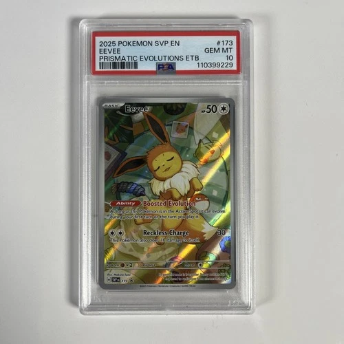 Pokémon TCG Eevee 173 Holo ETB Promo Prismatic Evolutions PSA 10