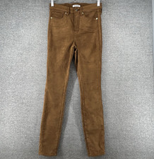 Good American Good Waist Faux Leather Pants Women Size 6/28 Brown Skinny