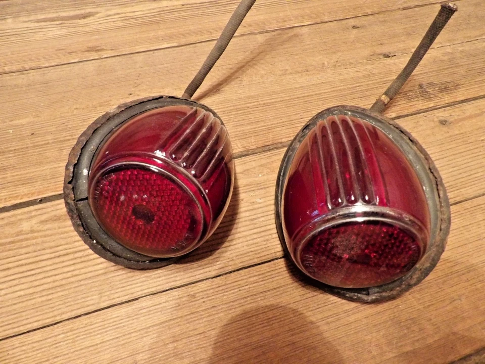 Juego de lentes de luz trasera Hudson vintage 1938 1939 convertibles 3Cpe VicCpe Foto 3 de 4