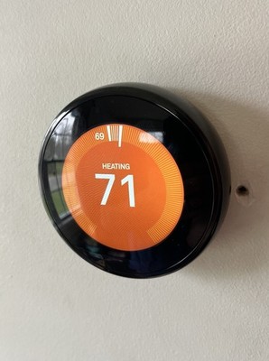 Google Nest Learning Thermostat 3rd Gen Black WiFi Not Working Parts (E)
