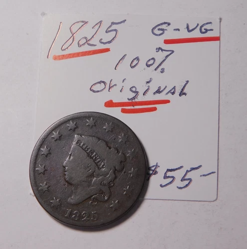 Photo of a 1825-P Large Cent from an eBay listing that sold on Jul 22, 2026