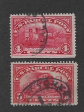 US  Parcel Post, Q4 / Q5, 4 and 5 cent carmine rose,1912-13